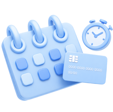 Calendar with bank card