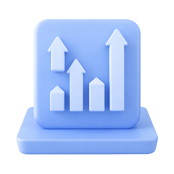 Diagram with upward trend
