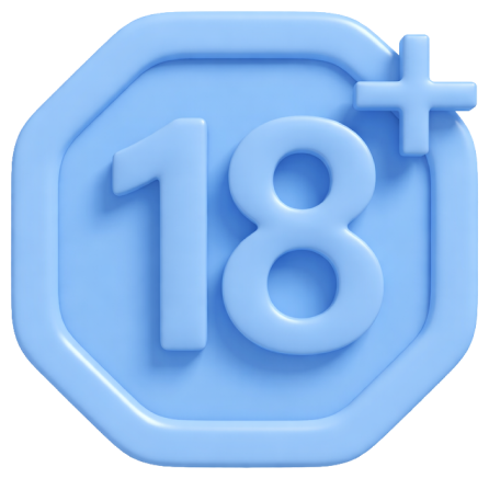 18+ restriction sign